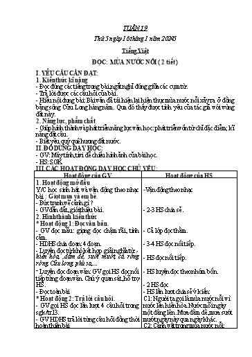Giáo án các môn 2 - Tuần 19 - Năm học 2024-2025 - Mai Thị Thuận
