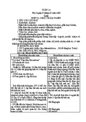Giáo án các môn 2 - Tuần 24 - Năm học 2024-2025 - Mai Thị Thuận