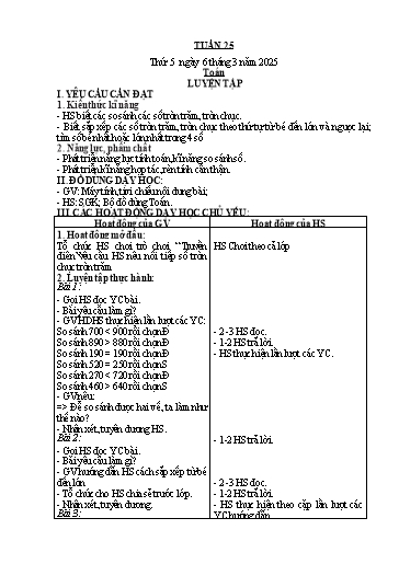 Giáo án các môn 2 - Tuần 25 - Năm học 2024-2025 - Mai Thị Thuận