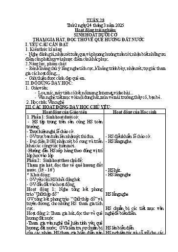 Giáo án các môn 2 - Tuần 28 - Năm học 2024-2025 - Mai Thị Thuận