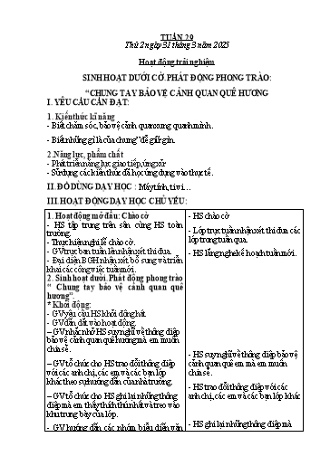 Giáo án các môn 2 - Tuần 29 - Năm học 2024-2025 - Mai Thị Thuận