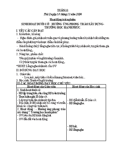 Giáo án các môn Lớp 2 (Kết nối tri thức) - Tuần 11 - Năm học 2024-2025
