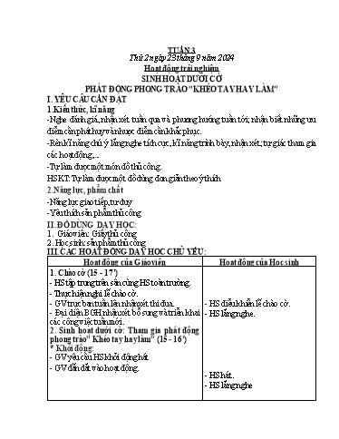 Giáo án các môn Lớp 2 (Kết nối tri thức) - Tuần 3 - Năm học 2024-2025