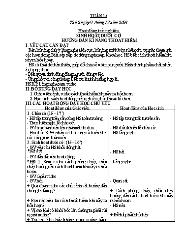 Giáo án các môn Lớp 2 - Tuần 14 - Năm học 2024-2025