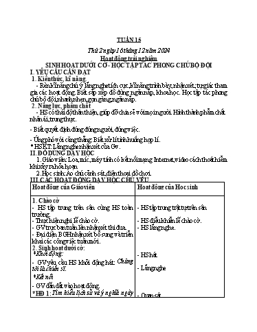 Giáo án các môn Lớp 2 - Tuần 15 - Năm học 2024-2025