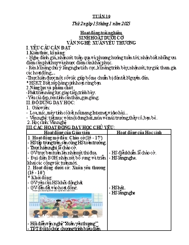 Giáo án các môn Lớp 2 - Tuần 19 - Năm học 2024-2025
