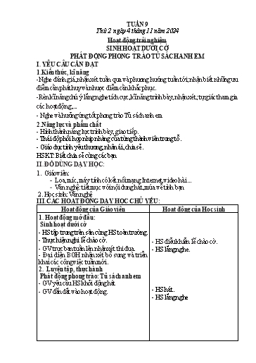 Giáo án các môn Lớp 2 - Tuần 9 - Năm học 2024-2025
