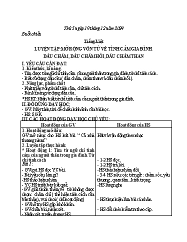 Giáo án Tiếng Việt + Toán + Giáo dục thể chất 2 - Tuần 15 - Năm học 2024-2025