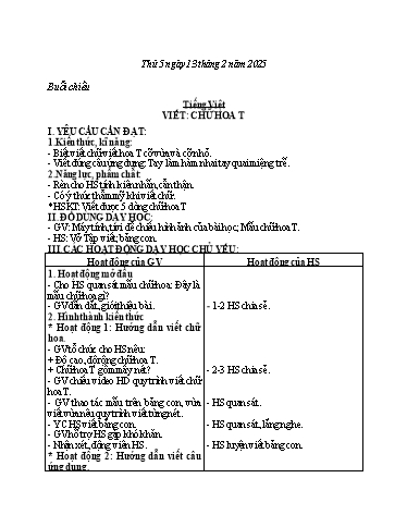 Giáo án Tiếng Việt + Toán + Giáo dục thể chất 2 - Tuần 22 - Năm học 2024-2025