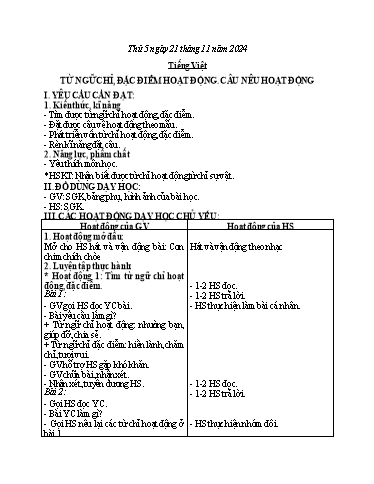 Giáo án Tiếng Việt + Toán + Hoạt động trải nghiệm 2 - Tuần 11 - Năm học 2024-2025 - Đoàn Thị Hường