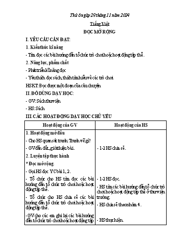 Giáo án Tiếng Việt + Toán + Hoạt động trải nghiệm 2 - Tuần 12 - Năm học 2024-2025