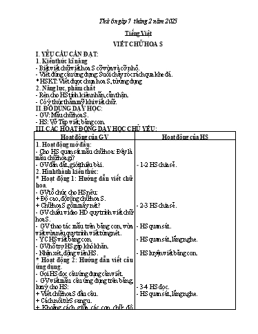 Giáo án Tiếng Việt + Toán + Hoạt động trải nghiệm 2 - Tuần 21 - Năm học 2024-2025