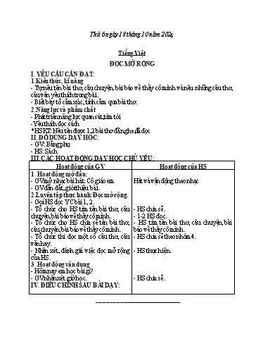 Giáo án Tiếng Việt + Toán + Hoạt động trải nghiệm 2 - Tuần 6 - Năm học 2024-2025