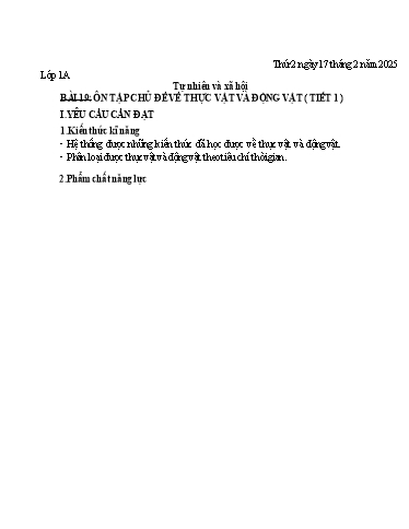 Giáo án Tiểu học (Kết nối tri thức) - Tuần 23 - Năm học 2024-2025