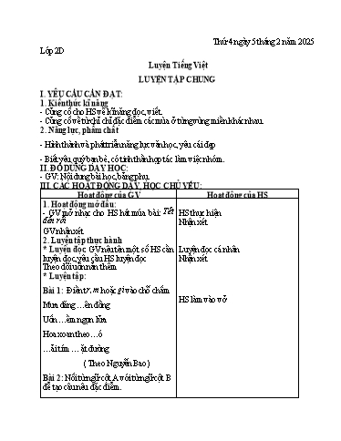 Giáo án Tiểu học - Tuần 21 - Năm học 2024-2025