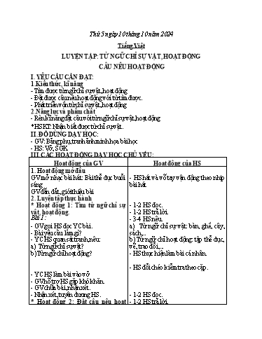 Kế hoạch bài dạy các môn 2 - Tuần 5 - Năm học 2024-2025 - Đoàn Thị Hường