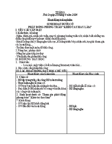 Kế hoạch bài dạy các môn Lớp 2 (Kết nối tri thức) - Tuần 3 - Năm học 2024-2025 - Mai Thị Thuận