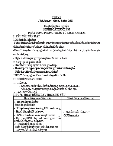 Kế hoạch bài dạy các môn Lớp 2 (Kết nối tri thức) - Tuần 9 - Năm học 2024-2025