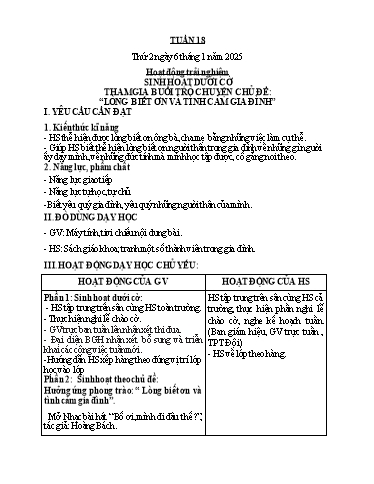 Kế hoạch bài dạy các môn Lớp 2 - Tuần 18 - Năm học 2024-2025 - Mai Thị Thuận