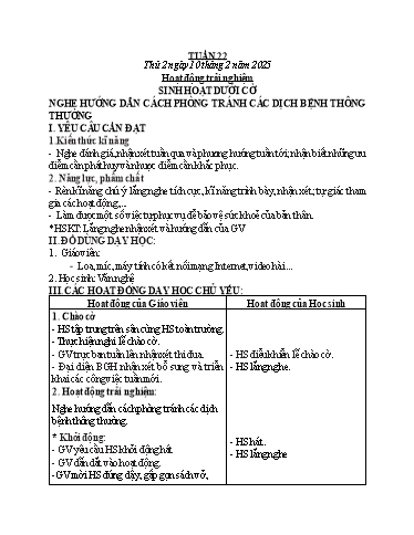 Kế hoạch bài dạy các môn Lớp 2 - Tuần 22 - Năm học 2024-2025