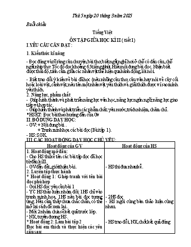 Kế hoạch bài dạy các môn Lớp 2 - Tuần 27 - Năm học 2024-2025 - Đoàn Thị Hường