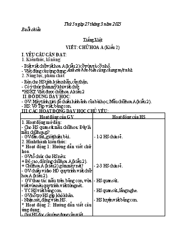 Kế hoạch bài dạy các môn Lớp 2 - Tuần 28 - Năm học 2024-2025 - Đoàn Thị Hường
