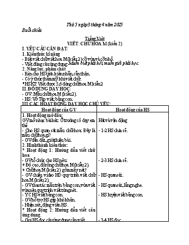 Kế hoạch bài dạy các môn Lớp 2 - Tuần 29 - Năm học 2024-2025 - Đoàn Thị Hường