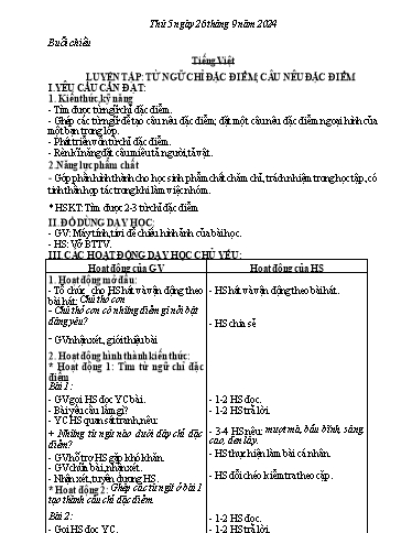Kế hoạch bài dạy các môn Lớp 2 - Tuần 3 - Năm học 2024-2025 - Đoàn Thị Hường