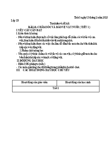 Kế hoạch bài dạy Tiểu học (Kết nối tri thức) - Tuần 22 - Năm học 2024-2025