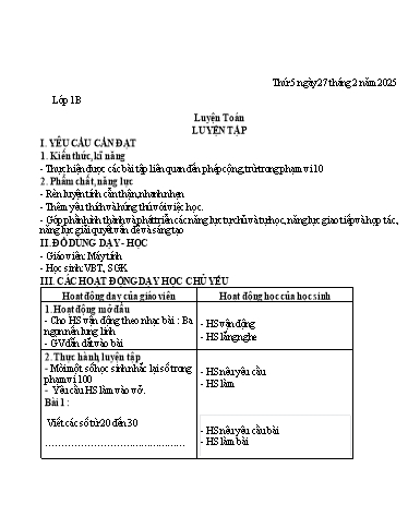 Kế hoạch bài dạy Tiểu học (Kết nối tri thức) - Tuần 24 - Năm học 2024-2025