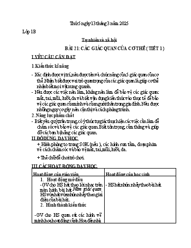 Kế hoạch bài dạy Tiểu học (Kết nối tri thức) - Tuần 26 - Năm học 2024-2025