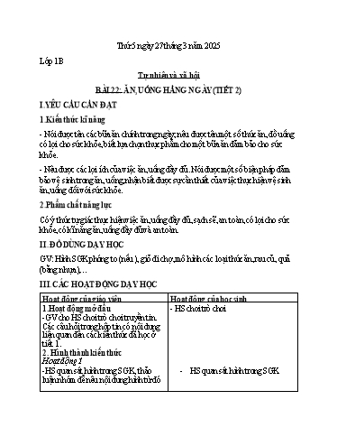 Kế hoạch bài dạy Tiểu học (Kết nối tri thức) - Tuần 28 - Năm học 2024-2025